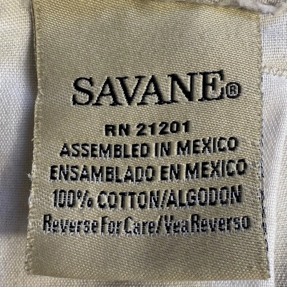 Savane Mens Khaki Chino Shorts Pleated Front Size 38 Casual Retro Y2K Classic‎